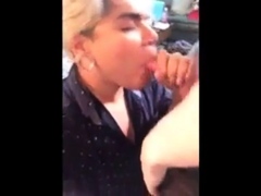 Latino Bitch Swallows Huge Load Hung White Thug