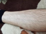 Russian student in the dorm fucks a sweet donut with a big dick