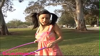 Gullibleteens.com teen hoola hoop outdoor gets fucked and face splattered