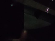 Car jacking and cumming with the door open