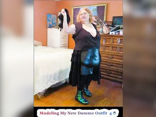 Modeling My New Female-slaver Outfit 4 U silent clip from pics