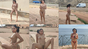 Hey baby look Im in an abandoned house in front of the beach See how I have fun in public naked
