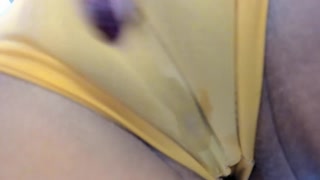 SEXY LATINA public masturbation ON window with anal plug cumming a lot