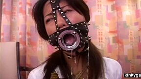 Japanese Deepthroat And Headfucking Through Ring Gag