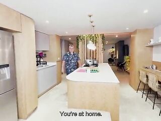 A LARGE-ASSED WIFE SWALLOWS A DICK DURING THE TIME THAT HER SPOUSE IS BAKED AT THE MARKET