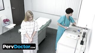 Beautiful 19 Year Old Patient Gets Prepared By babe Assed Nurse