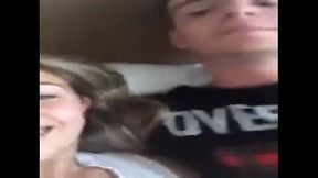 Amateur couple shows off their hot tits on a live cam.