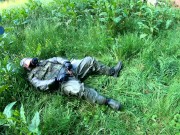 outdoor wanking in German Zodiak suit with compressed air