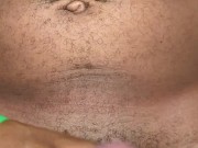 Big Ebony dick masturbating on college campus