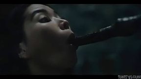 Asian slut Rikako Katayama tentacles encounter