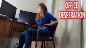 Office Desperation - Candle Boxxx Work Humiliation Toilet Fetish Pee Desperation Struggling Jeans Wetting Embarrassment 4k