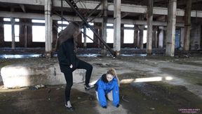 SARAH - Abandoned house and humiliated stupid bitch! (4K)