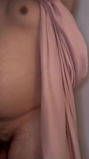 Stunning moment from &quot;Fat chubby Arab showing of my big tits hairy cock and stomach belly button and ass&quot;