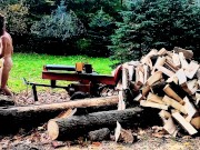 Just me splitting firewood.