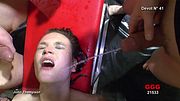 Piss and Sperm loving Luisa in best bukkake gangbang swallow clip GGG JT