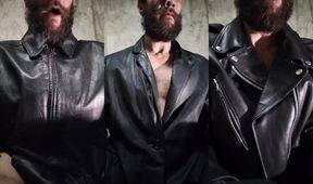 Leather Master HypnoSmoke Drains Gushing Cum Balls Dry