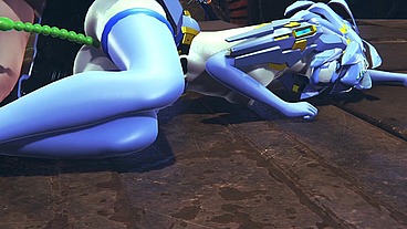 Robot Girl Takes Anal Beads in her Ass