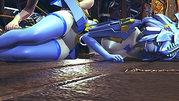 Robot Girl Takes Anal Beads in her Ass