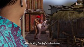 Father-in-law Took His Desi Daughter-in-law Meena to the Village and Fucked Her.