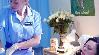 GIRLSWAY - Oral Sex Nurse Sarah Vandella Teams Up With Her Assistant To Rough Banged! Patient Whitney Wright