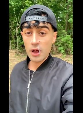 Walking Outdoor with Cum on Face - Cum Walk and Jerk off with Covered Face
