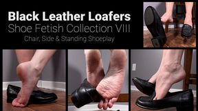 Black Leather Loafers Shoe Fetish Collection VIII - Chair, Side & Standing Shoeplay - Kylie Jacobsx - MP4 720p HD