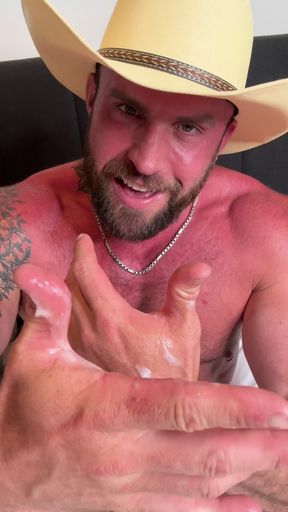 Cowboy Jerks off His Cock