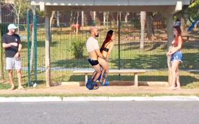 Sex In The Middle Of People Outdoors At The Bus Stop Lots Of Madness