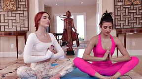 Rimmed and licked yoga babe spoiled by instructor