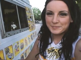 Hot Ice Cream Scene-1_hot Teen Brunette hair Gets Drilled and Facial in the Ice Cream Truck