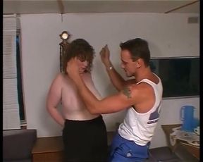 German Slut with Huge Natural Tits Got Big Cumshot on Them