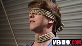 Mechanic Heath Halo makes twink Sage Roux his submissive bondage toy