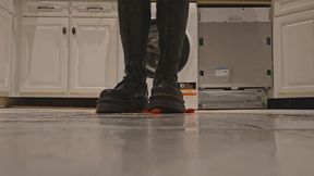 Princess crush food with her Dr Martens Audrick