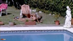 Crystal-wells: Crystal Wells Scene with Tomas by the Pool Filmed From Camera 2