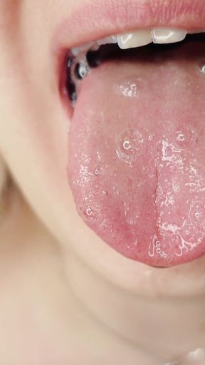 Saliva spit fetish