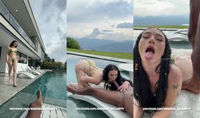 bbc fucks auhneesh nicole by the pool porn video