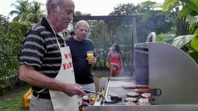 Old Men Have A Cookout With Teen Stripper Jeleana Marie