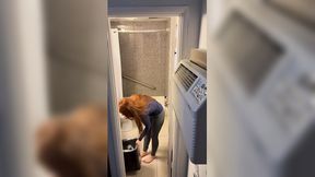 Redhead Undressing and Showering