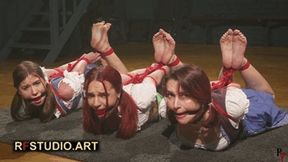 Octoberfest Hogtie Party – Patty, Tilda, and Elaria (UHD 4K MP4)