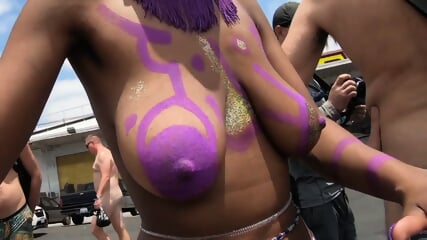 Slim Big Natural Saggy Tits Ebony Nude In Public