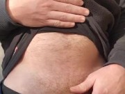Outside hands free cumshot
