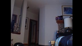 loganhuge - having fun with my big blue dildo, little blue butt plug, nipple clamps, naked masturbating!