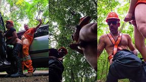 putaria entre trabalhadores fardados nas trilhas de curitiba