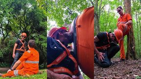 putaria entre trabalhadores fardados nas trilhas de curitiba