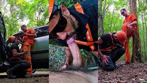 putaria entre trabalhadores fardados nas trilhas de curitiba