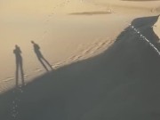 Huge Pee with a hard boner , public , outdoor ...the dessert need a drink