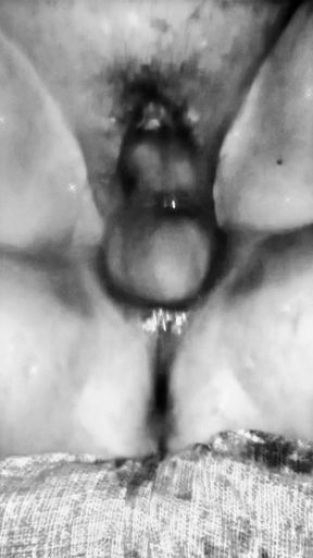 My wife rides and floods the entire sofa with her lust, the golden shower is washing the balls of her favorite big dick boy.