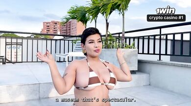 My Neighbor lets me feel her Big Natural Tits and Cum in her Beautiful Mouth! Zack Whiter & Naty Delgado