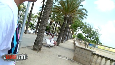 Hot French MILF on a sunny beach