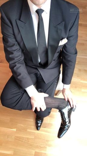 Black Suit Masturbation